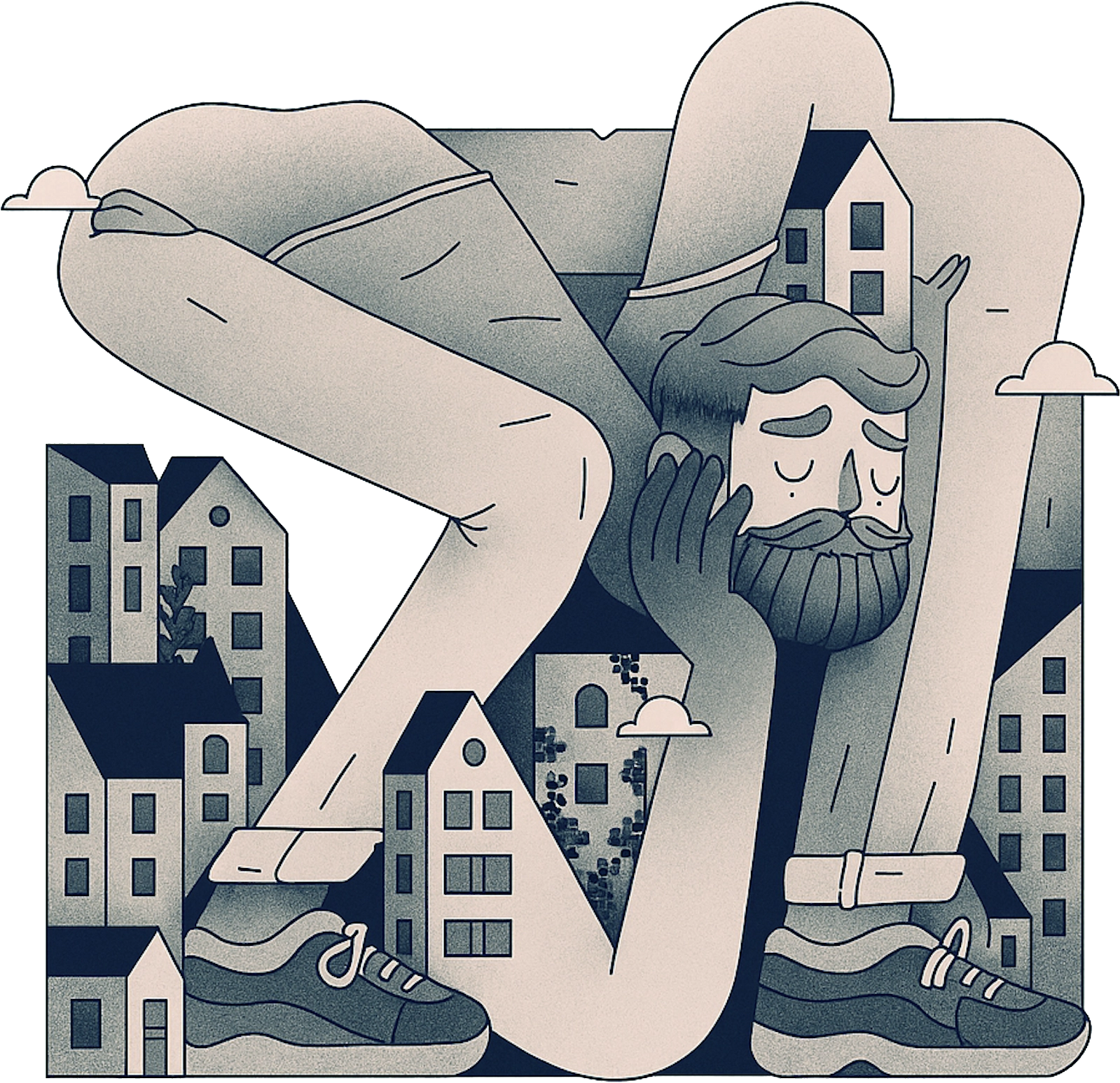 Ilustración sobre compra y alquiler